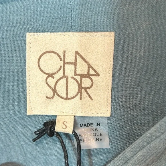 Chaser heirloom woven long sleeve belted trenchcoat coastal cloud wash small new - Picture 2 of 7